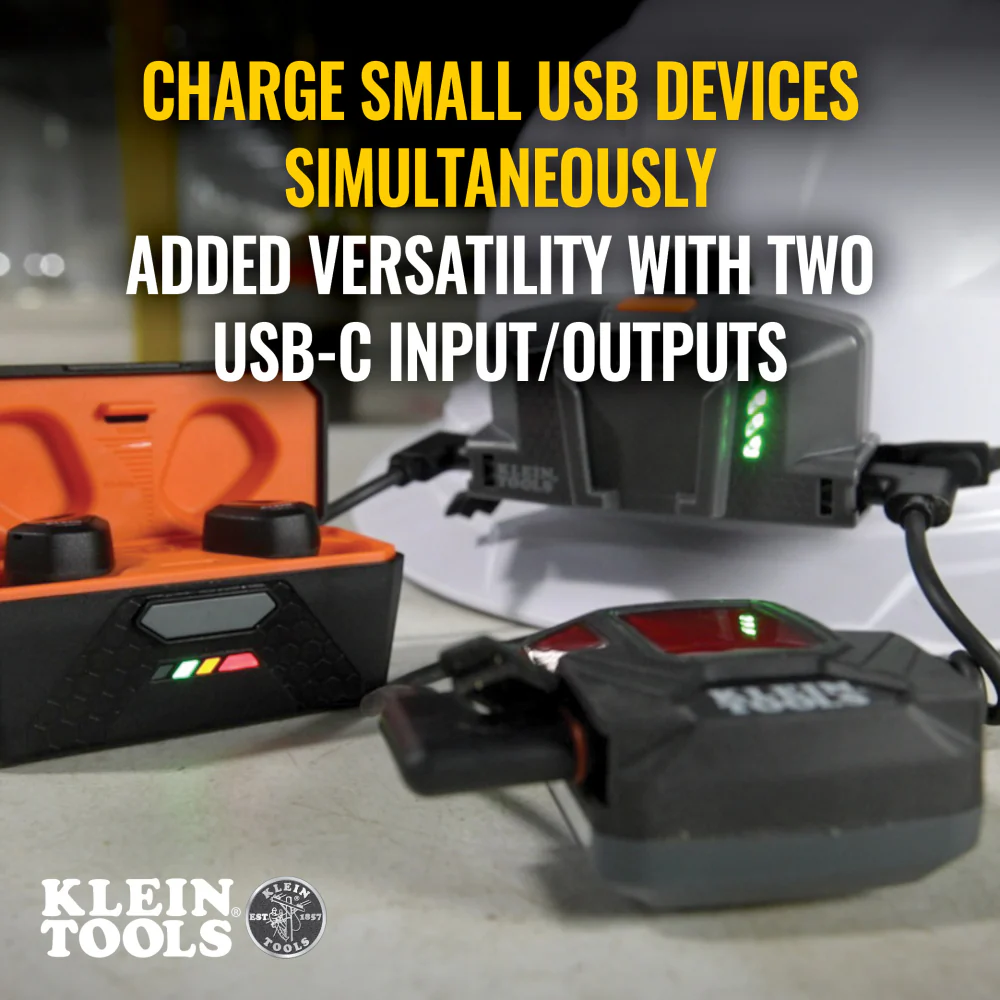 Klein Tools, 60155, Hard Hat Cooling Fan, Dual-Fan Design; Rechargeable Lithium-Ion Battery; Modular Ducts - Image 15